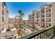 Scenic view from a patio showcasing lush landscaping and the building's exterior at 2511 W Queen Creek Rd # 258, Chandler, AZ 85248