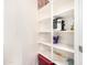 Pantry featuring multiple white shelves used for storage at 2511 W Queen Creek Rd # 258, Chandler, AZ 85248