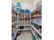 Well-organized walk-in pantry with ample shelving for storage of food items and household goods at 3018 E Vernon St, Gilbert, AZ 85298