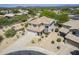 Aerial view of property with circular driveway and desert landscaping at 31259 N 42Nd Pl, Cave Creek, AZ 85331