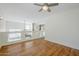 Bright living room with hardwood floors and open floor plan overlooking second story at 31259 N 42Nd Pl, Cave Creek, AZ 85331