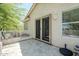 Covered patio featuring tile flooring, a ceiling fan, and privacy fencing at 31259 N 42Nd Pl, Cave Creek, AZ 85331
