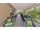 This covered patio provides a relaxing outdoor space with comfortable seating and lush landscaping at 7806 N Via Del Sol --, Scottsdale, AZ 85258