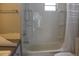 Functional bathroom with shower-tub combo and ample vanity space, designed for comfort at 7807 E Main St # D-26, Mesa, AZ 85207