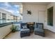 Comfortable balcony with outdoor seating, television mount, and fireplace at 945 E Playa Del Norte Dr # 4019, Tempe, AZ 85288