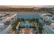 Aerial view of the pool with beautiful river views and nearby city attractions at 945 E Playa Del Norte Dr # 4019, Tempe, AZ 85288