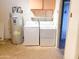 Small utility room with water heater, washer, and dryer at 9708 W Redwood Dr, Sun City, AZ 85351