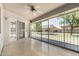 Enclosed patio with bright sunlight and views of backyard at 11360 E Keats Ave # 92, Mesa, AZ 85209