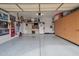 Spacious garage with epoxy floors, built-in storage, and ample workspace at 15634 S 31St St, Phoenix, AZ 85048