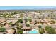 Beautiful aerial view highlighting a pool, community, and scenic mountain views at 16538 E Westwind Ct # 51, Fountain Hills, AZ 85268