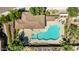 Aerial view of the private pool, spa, and patio, surrounded by lush landscaping at 16538 E Westwind Ct # 51, Fountain Hills, AZ 85268