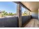 Outdoor patio with privacy walls and wood flooring at 1730 W Emelita Ave # 2033, Mesa, AZ 85202
