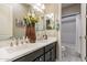 Dual sink bathroom vanity offering ample counter space and storage, with modern fixtures and finishes at 22851 S 229Th Pl, Queen Creek, AZ 85142