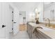 Elegant bathroom with double sinks, modern fixtures, and neutral tones at 3800 E Lincoln Dr # 54, Phoenix, AZ 85018