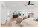 Spacious main bedroom with a fireplace, sitting area, and access to the ensuite bathroom at 3800 E Lincoln Dr # 54, Phoenix, AZ 85018