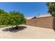 Mature shade tree in this backyard provides a cool escape on a concrete patio and wall surround at 408 W Stacey Ln, Tempe, AZ 85284