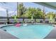 Inviting backyard pool with cactus decor, floats and lounge area perfect for relaxation and entertaining at 2109 W Berridge Ln, Phoenix, AZ 85015