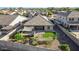 Aerial view of a backyard featuring a decorative turf area and desert landscaping at 2236 W Aston Dr, San Tan Valley, AZ 85144