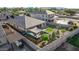 Aerial view of a backyard featuring a decorative turf area and desert landscaping at 2236 W Aston Dr, San Tan Valley, AZ 85144