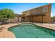 View of an in-ground backyard pool and patio area, with a pergola covered patio attached to the home at 5060 S Clancy --, Mesa, AZ 85212