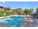 A relaxing community pool awaits residents and guests at this Scottsdale property at 7777 E Main St # 215, Scottsdale, AZ 85251