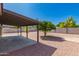 Covered patio and gravel backyard providing shade and a functional outdoor space at 915 E Commonwealth Pl, Chandler, AZ 85225