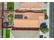 Aerial view of the property highlighting its perimeter and layout within the neighborhood at 2955 E Flossmoor Ave, Mesa, AZ 85204