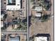 Aerial view of property, showing layout, landscaping, and proximity to neighborhood amenities at 404 W 11Th St, Tempe, AZ 85281