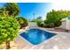 Refreshing pool surrounded by lush greenery offers a tranquil escape in your own backyard at 507 W Sweetwater Ave, Phoenix, AZ 85029