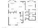 Detailed floor plan showcasing the layout of the living room, kitchen, and primary bedroom suite at 6023 E Scafell Cir, Mesa, AZ 85215