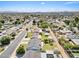 This aerial view showcases the neighborhood with tree-lined streets and beautiful homes at 1050 W 9Th Pl, Mesa, AZ 85201