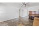 Bright living room featuring tile floors, ceiling fan, and neutral paint at 1160 E Hampton Cir, Mesa, AZ 85204