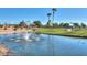 Scenic view of the golf course, featuring a pond with a fountain at 19120 N 98Th Ln, Peoria, AZ 85382