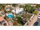 Aerial view of a private home with a pool and manicured landscaping at 1925 E Lane Ave, Phoenix, AZ 85020