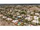 An elevated view showcases the property's neighborhood, nearby community and scenic mountain backdrop at 1925 E Lane Ave, Phoenix, AZ 85020