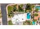 Aerial view showcasing the home's pool, manicured landscaping, and outdoor entertainment area at 1925 E Lane Ave, Phoenix, AZ 85020