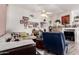 Cozy living room with comfortable seating, a fireplace, and decorative elements at 1943 E San Tan St, Chandler, AZ 85225