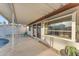 Backyard with large covered patio, small above-ground pool, and room for entertaining at 2234 N 74Th Way, Scottsdale, AZ 85257