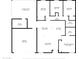 Detailed floor plan showcasing the layout of the house, including room dimensions at 2706 W Isabella Ave, Mesa, AZ 85202