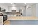 Modern kitchen with stainless steel appliances, granite countertops, and ample cabinet space at 2706 W Isabella Ave, Mesa, AZ 85202