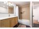 Updated bathroom features a tiled shower, modern vanity, and stylish fixtures at 3150 E Beardsley Rd # 1081, Phoenix, AZ 85050