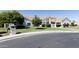 Single-story home featuring a pristine lawn and an attractive entryway at 3314 E Draper Cir, Mesa, AZ 85213