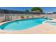 Inviting in-ground pool with spa and Baja step perfect for relaxation and recreation at 4933 E Downing St, Mesa, AZ 85205