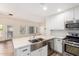Modern kitchen with stainless steel appliances, white cabinets, and a double basin sink at 5450 E Deer Valley Dr # 1211, Phoenix, AZ 85054