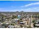 An aerial view highlights the home's location within a vibrant neighborhood community at 7246 E Virginia Ave, Scottsdale, AZ 85257