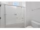 Bright bathroom featuring a clean shower with glass doors and modern fixtures at 8541 E Krail St, Scottsdale, AZ 85250