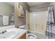 Well-maintained bathroom with shower-tub combo and vanity at 1057 E Silversmith Trl, San Tan Valley, AZ 85143