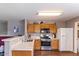 Well-lit kitchen features modern appliances, ample counter space, and wood cabinetry at 1057 E Silversmith Trl, San Tan Valley, AZ 85143