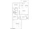 Detailed floor plan showcasing the layout with three bedrooms and an open kitchen-living area at 12438 E Verbina Ln, Florence, AZ 85132