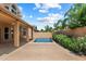 Private backyard featuring a cozy pool, lush landscaping, and serene outdoor space at 12935 E Mercer Ln, Scottsdale, AZ 85259